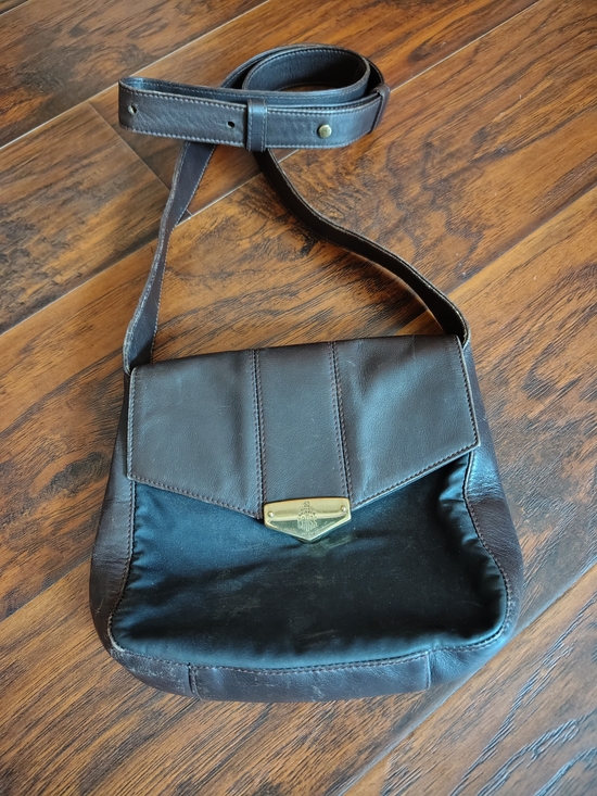 Mark Cross Handbags - Vintage Mark Cross New York leather shoulder bag purse Black & brown